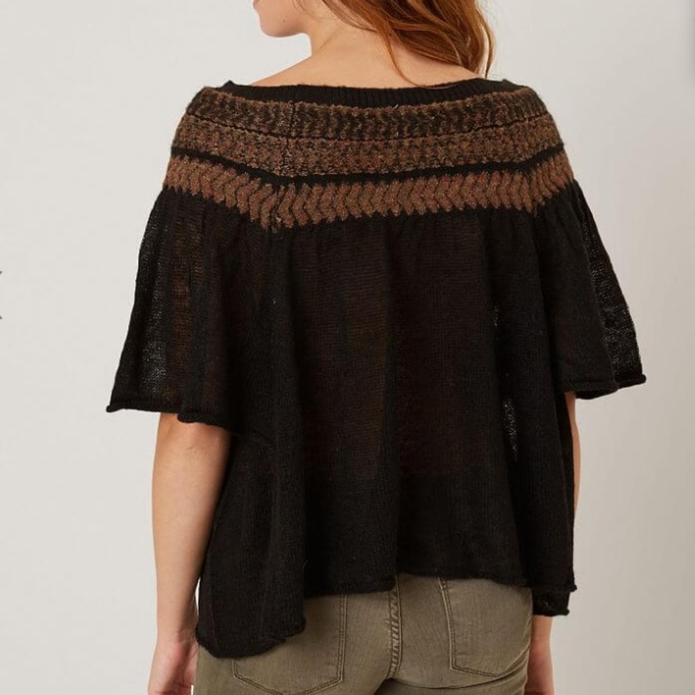Free People Lock Lomad Sweater Black Wool linen - Picture 2 of 8